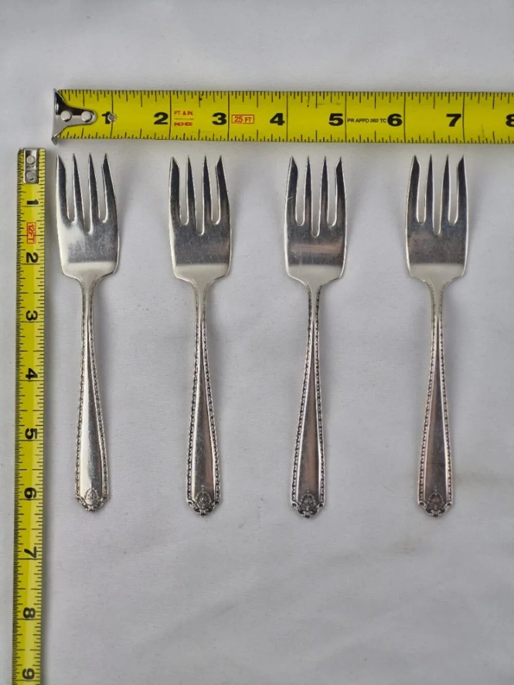 Luxor Plate Wallace Dorothy Q Silverplate Dessert Forks Set of 4